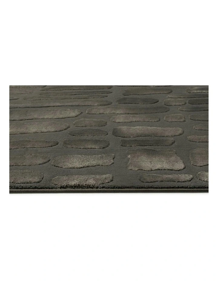 Oujda Textured Rug in Charcoal image 3