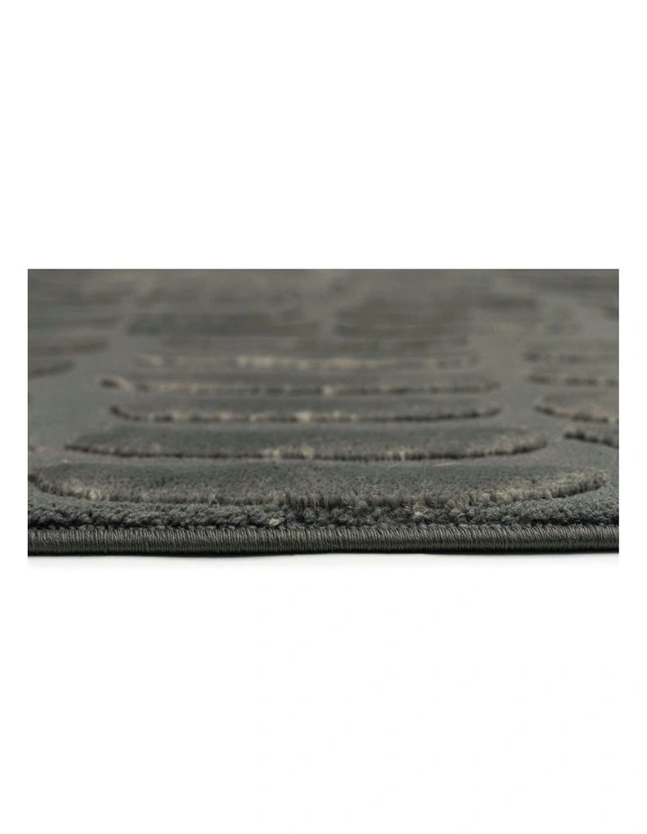 Oujda Textured Rug in Charcoal image 7
