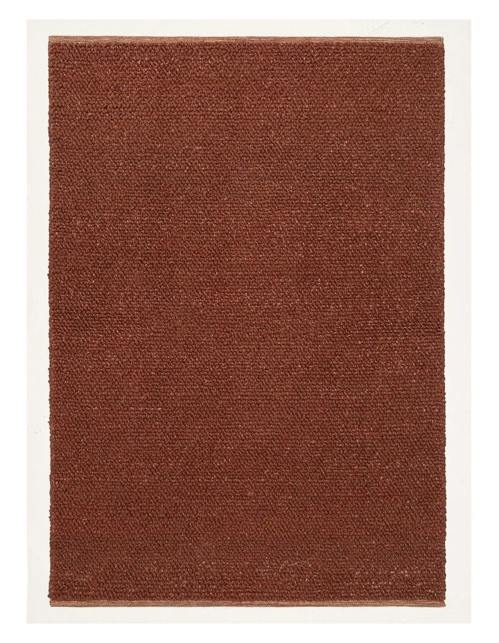 Rockford Pebble Loop Wool Rug in Rust image 1