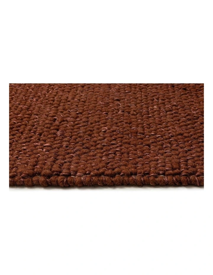Rockford Pebble Loop Wool Rug in Rust image 6