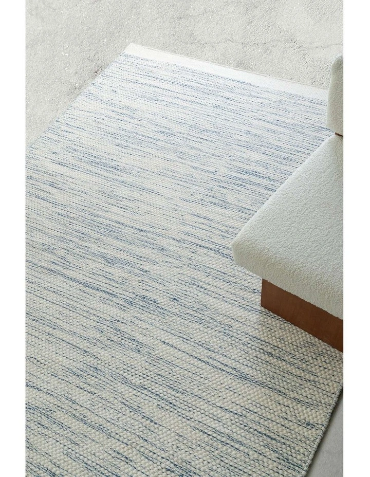 Evanston Wool Flatweave Rug in Blue/Ivory image 3