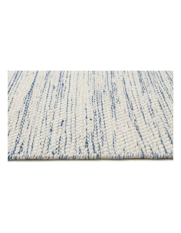 Evanston Wool Flatweave Rug in Blue/Ivory image 6
