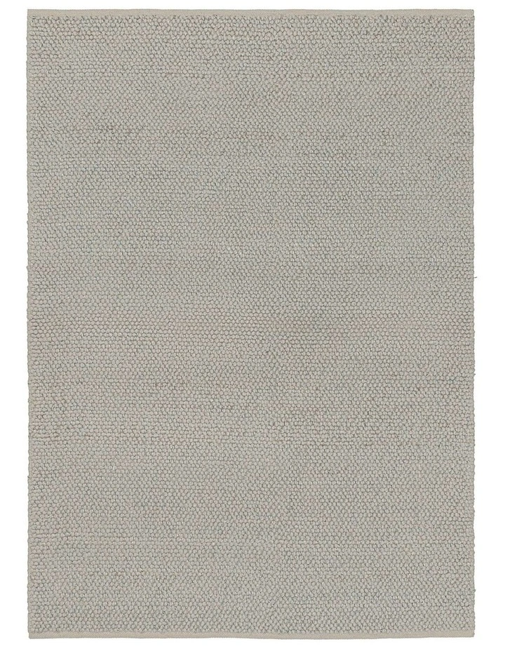 Marfa Pebble Loop Wool Rug in Silver image 1