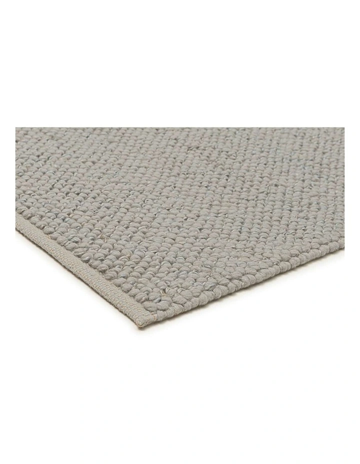 Marfa Pebble Loop Wool Rug in Silver image 4