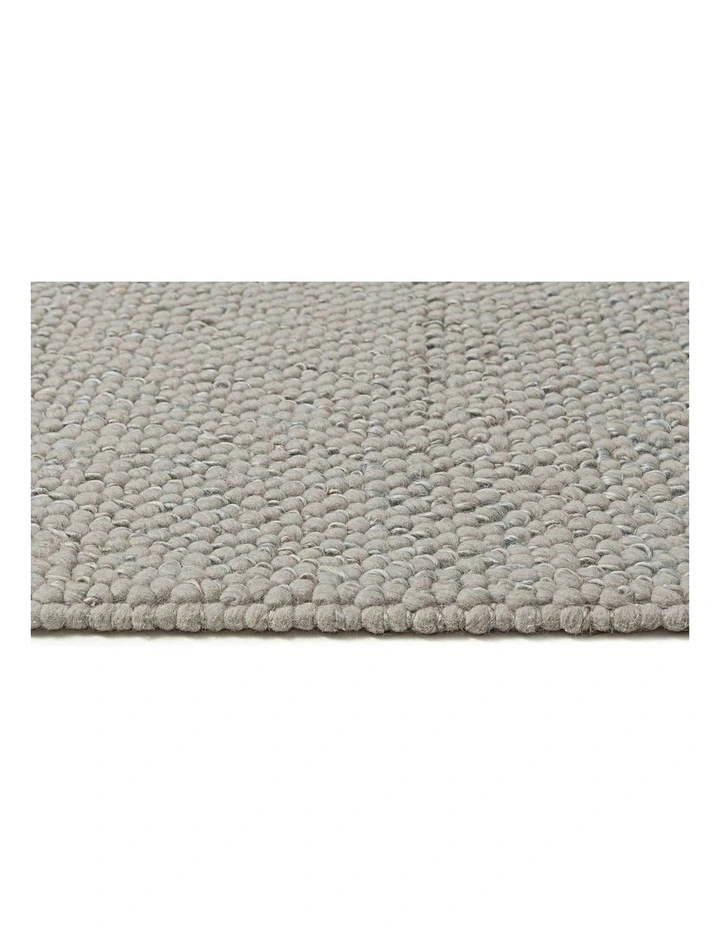 Marfa Pebble Loop Wool Rug in Silver image 6