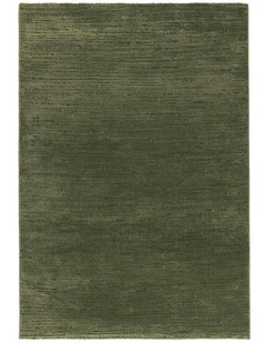 Debdou Textured Rug in Olive Green