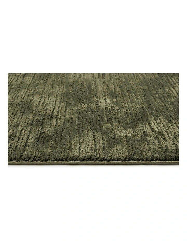 Debdou Textured Rug in Olive Green image 3