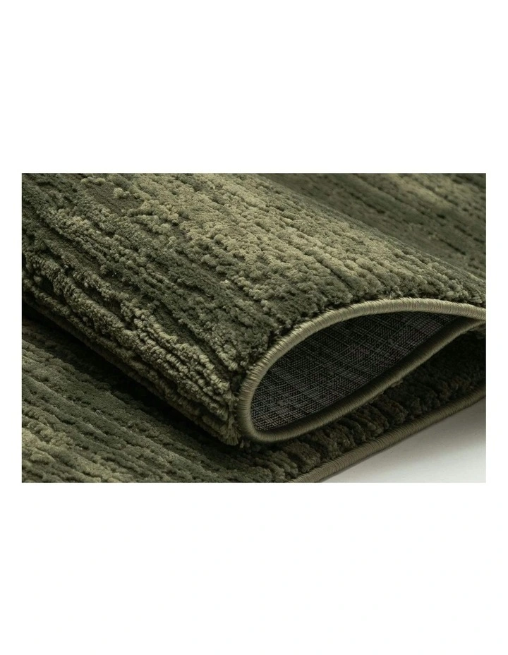 Debdou Textured Rug in Olive Green image 4