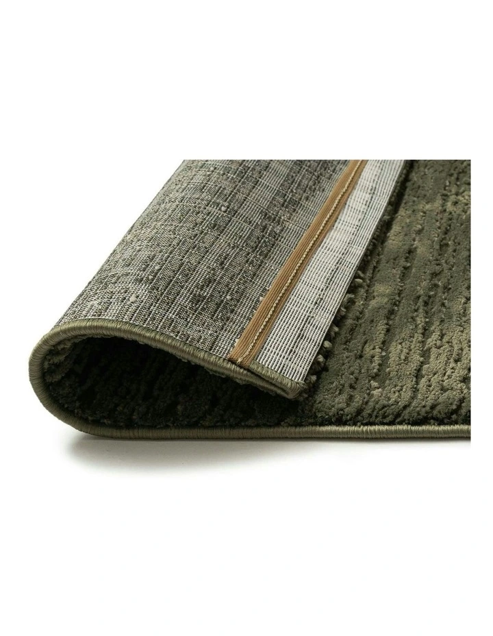 Debdou Textured Rug in Olive Green image 5