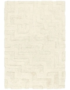 Garbatella Sculpted Rug in Cream