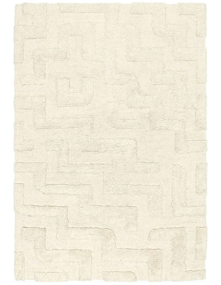 Garbatella Sculpted Rug in Cream image 1