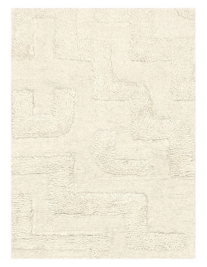 Garbatella Sculpted Rug in Cream image 7