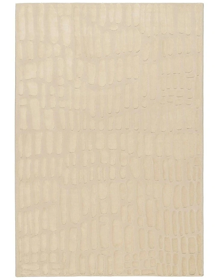 Agadir Textured Rug in Cream image 1