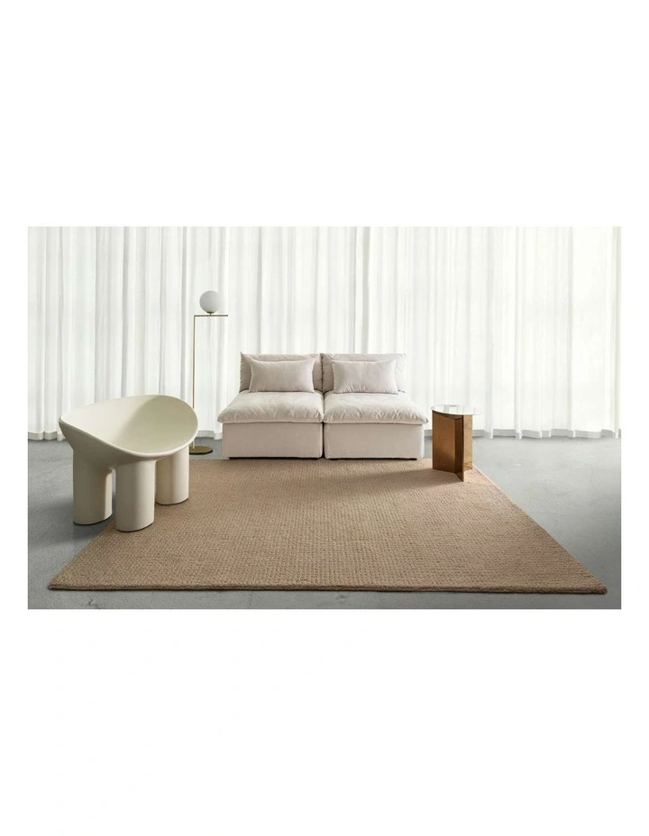 Tallahassee Mud Plush Wool Shag Rug in Brown image 2
