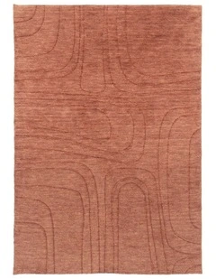 Tiburtino Plush Wool Rug in Rust