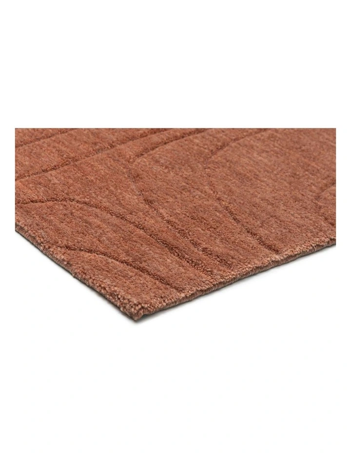 Tiburtino Plush Wool Rug in Rust image 4