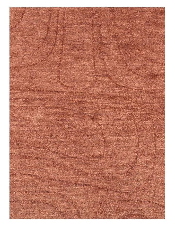 Tiburtino Plush Wool Rug in Rust image 7