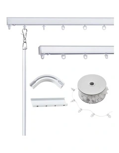 S-Fold Curtain Track Bundle in White