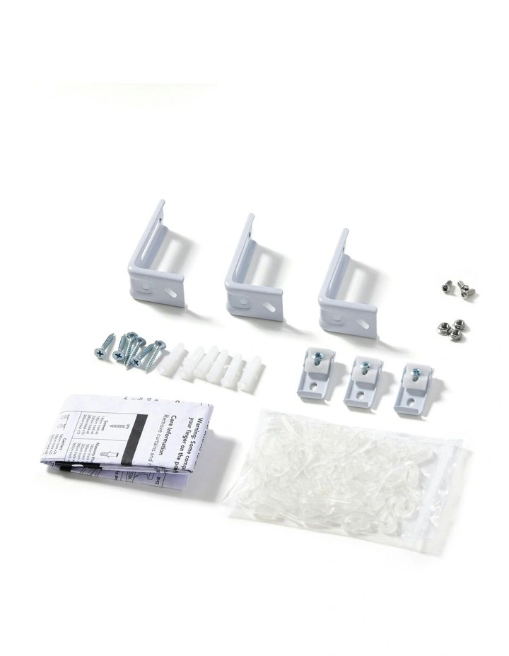 S-Fold Curtain Track Bundle in White image 6