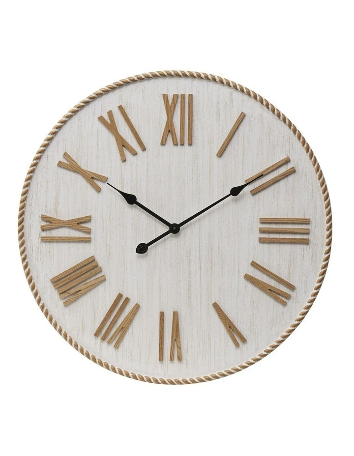 Sorrento Roman Numeral Clock 70x3cm in White image 1