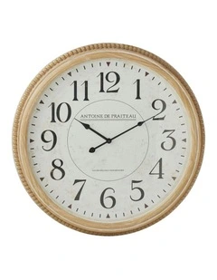 Sorrento Glass-Front Clock 60x6.3cm in White
