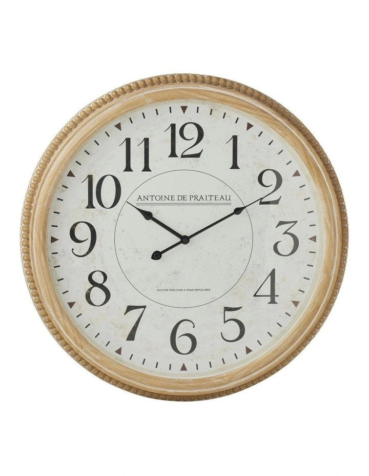 Sorrento Glass-Front Clock 60x6.3cm in White image 1