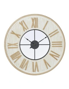 Hampton Style Clock With Roman Numerals 60x3cm in White