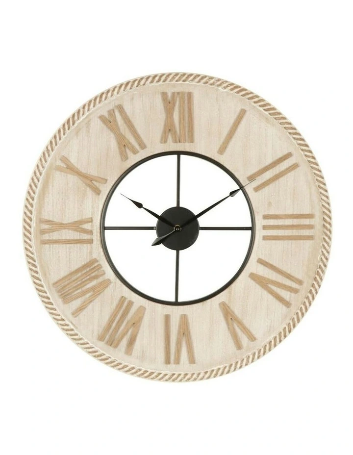 Hampton Style Clock With Roman Numerals 60x3cm in White image 3