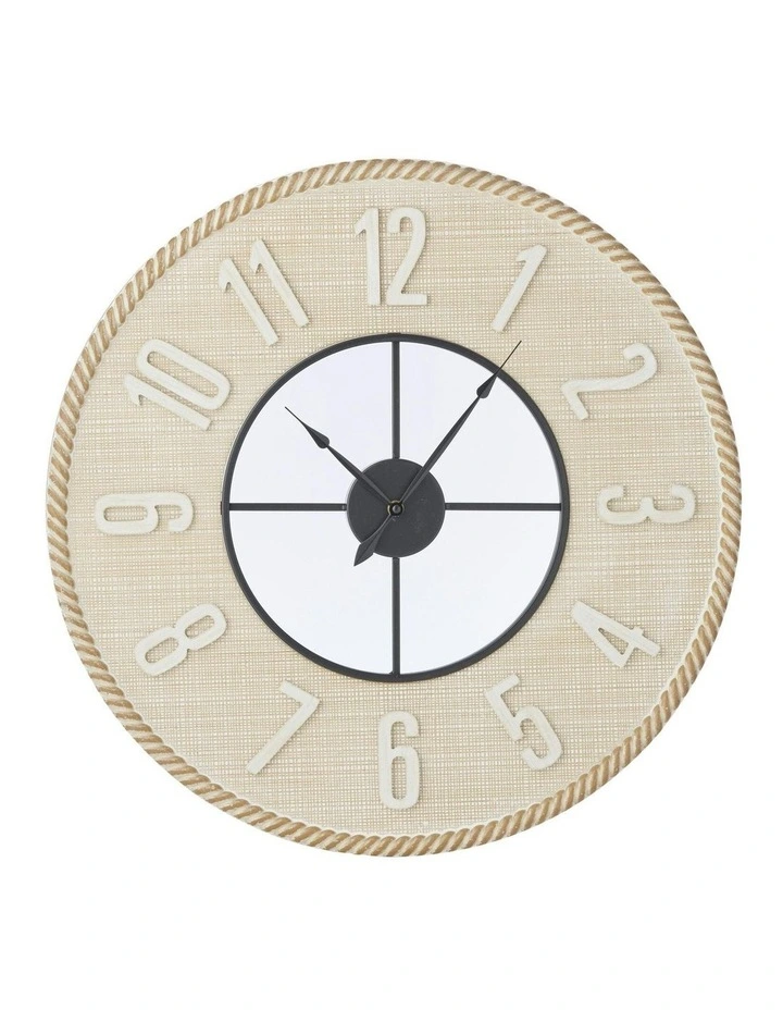 Hampton Style Clock With Numbers 60x3cm in White image 1