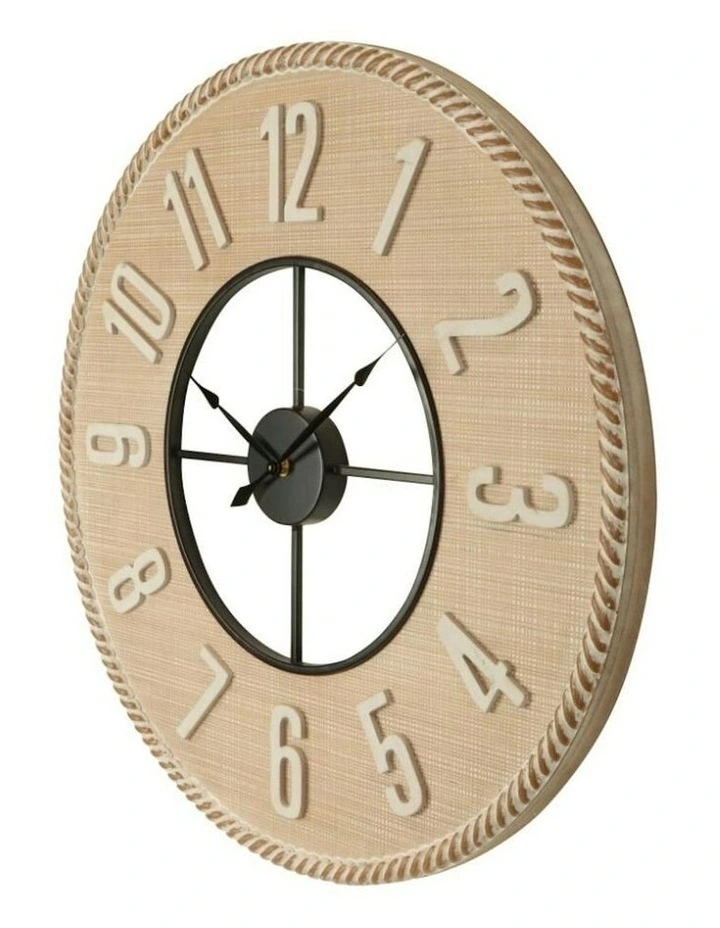 Hampton Style Clock With Numbers 60x3cm in White image 2