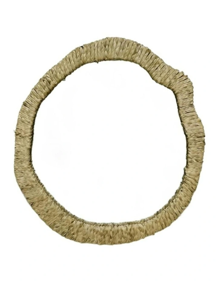 Abstract Woven Mirror 70*3.5*70cm in Beige image 2