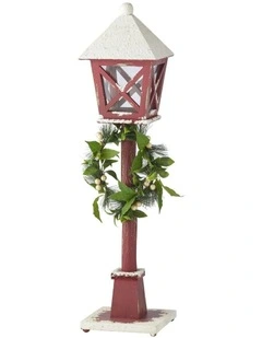 Decorative Christmas Lamp Post L20*W20*H80cm in Red