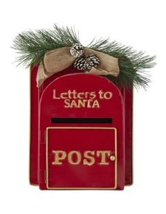 Letters To Santa Wall Hanging Post Box L20*W10*H27cm in Multi