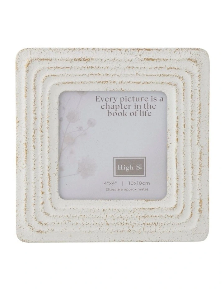 Willow & Silk Willow Distressed 4x4 Photoframe 15.5x1.5x15.5cm image 1