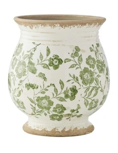 Leaf Bulb Shape Large Vase 22x22x24cm in Green