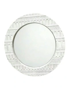 Round Layered Moulded Mirror 70*4*7 in Silver