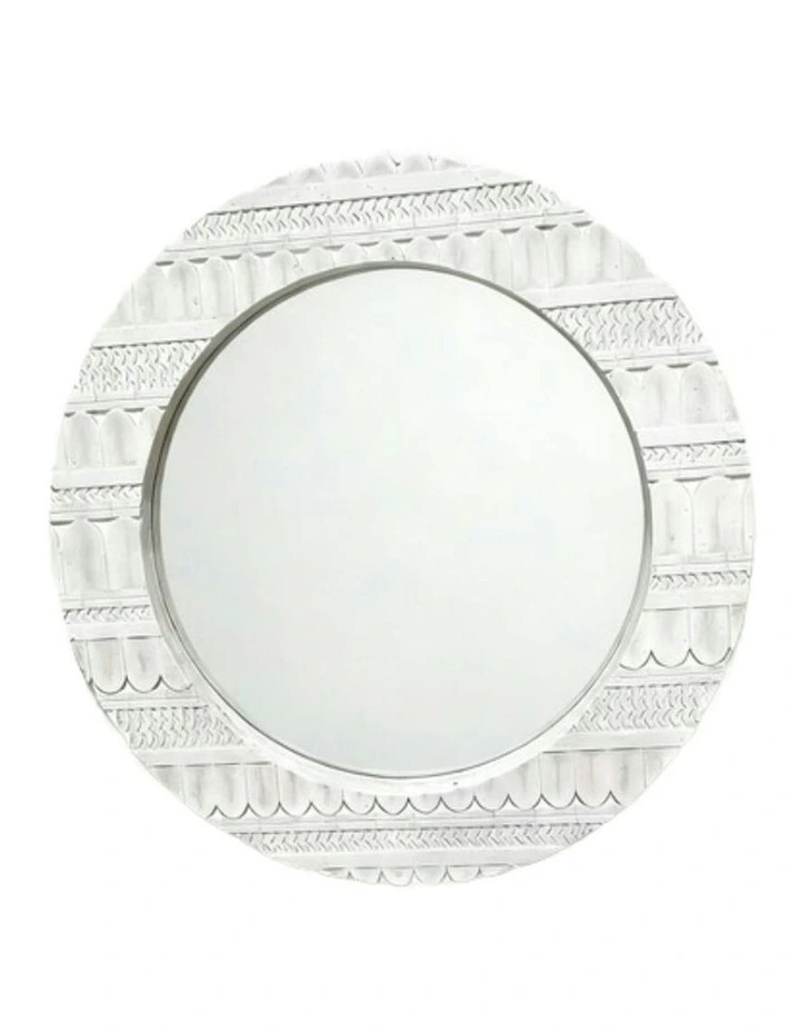 Round Layered Moulded Mirror 70*4*7 in Silver image 5