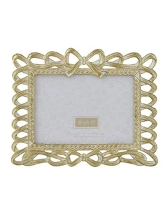 Frame With Bow 3.5x5/ 16.7*1.5*13.5 in Brushed Gold