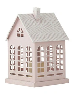 Christmas House L18.5*W18.5*H31cm in Pink