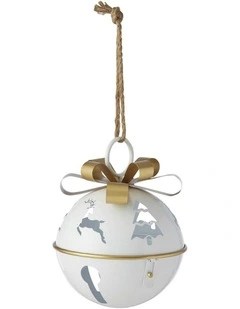 Hanging Christmas Bauble L25*H32cm in White