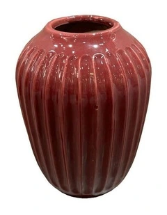 Vase Large 19x19x27cm in Cherry