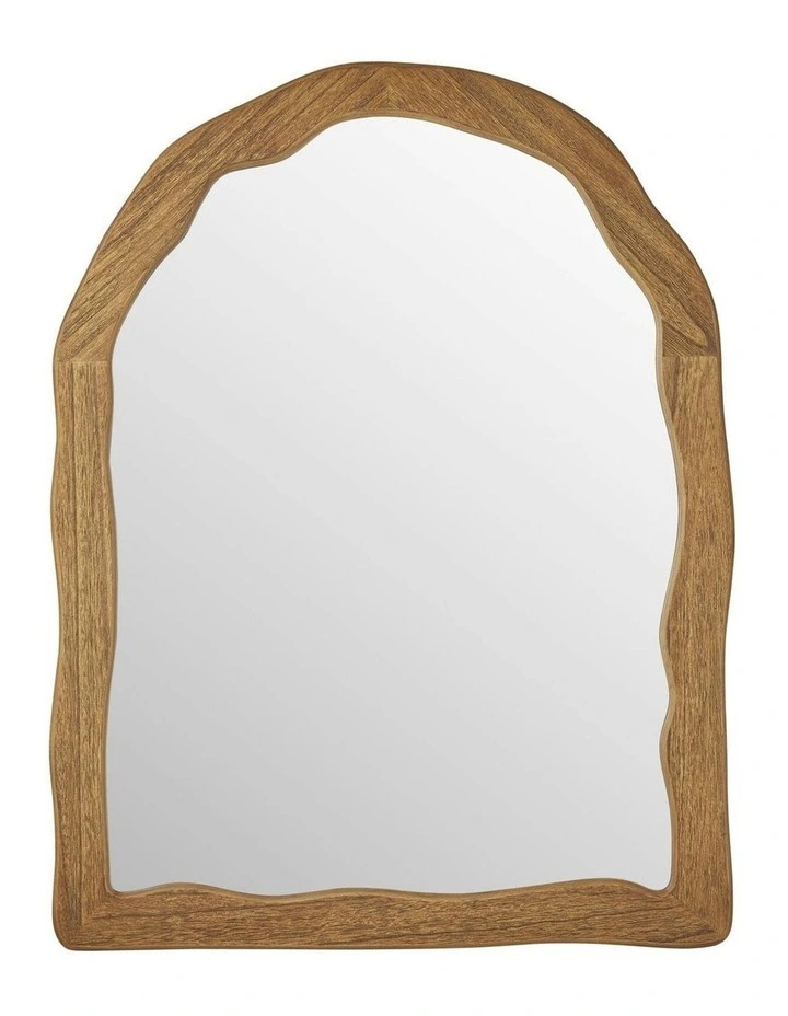 Large Arched Wall Mirror 66.5x2.5x87cm in Beige image 1
