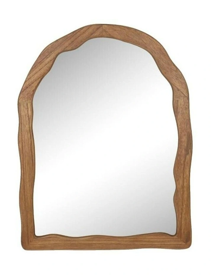 Large Arched Wall Mirror 66.5x2.5x87cm in Beige image 3