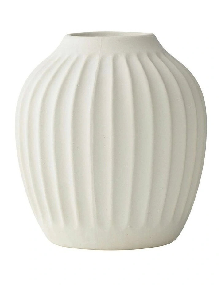Camille Vase Small 20x20x22cm in White image 1