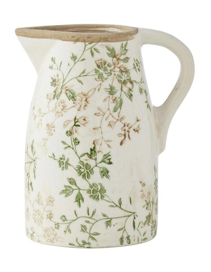 Jug Small 16x12x19cm in Green Leaf image 1