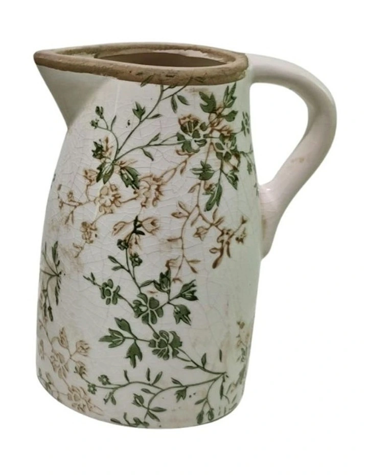Jug Small 16x12x19cm in Green Leaf image 2