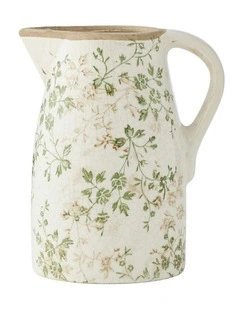 Jug Large 20x16x24cm in Green Leaf
