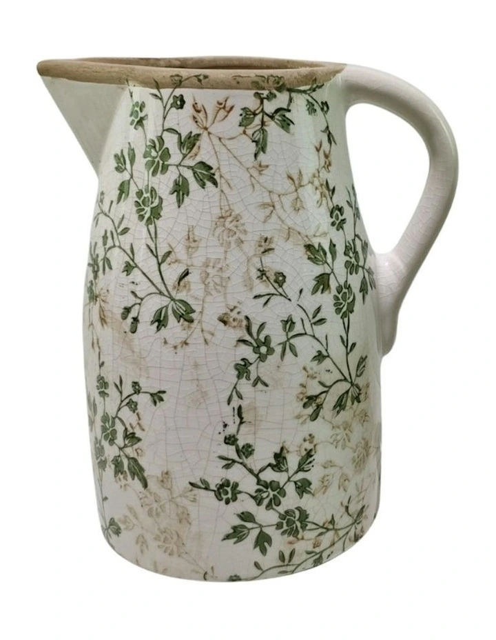 Jug Large 20x16x24cm in Green Leaf image 2