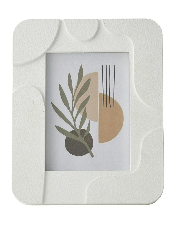 Abstract Wave 5x7 Photo Frame 21*2*26 in White image 1