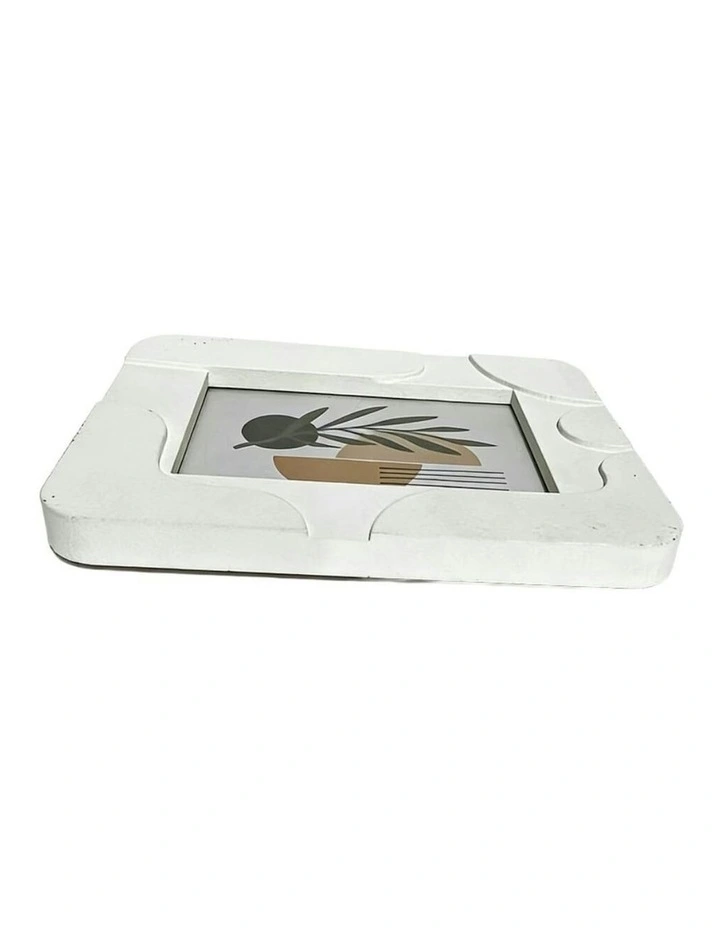 Abstract Wave 5x7 Photo Frame 21*2*26 in White image 3